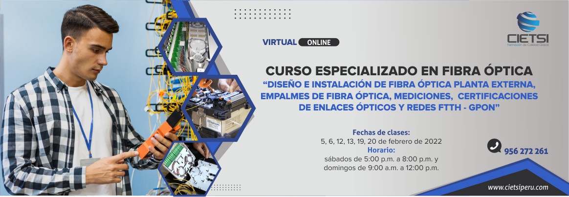 curso especializado en fibra Optica 2022